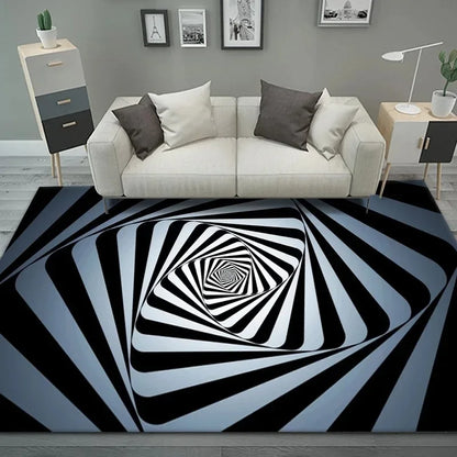 3D Vortex Illusion  Entrance Door Floor Carpet
