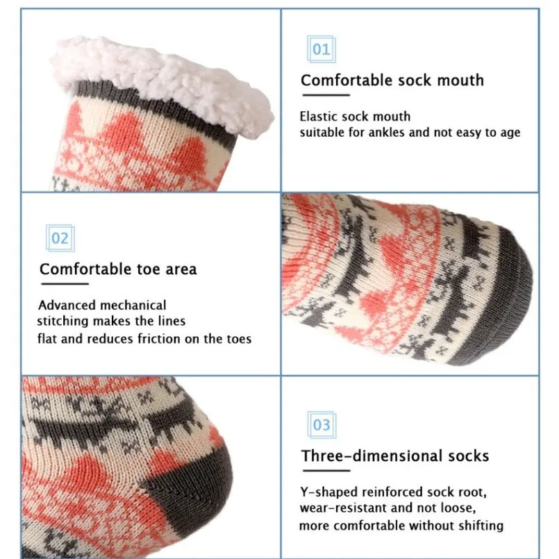 Warme und flauschige Wintersocken für Damen