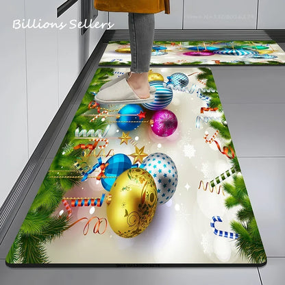 Christmas Themed Anti-Slip Kitchen & Home Floor Mats