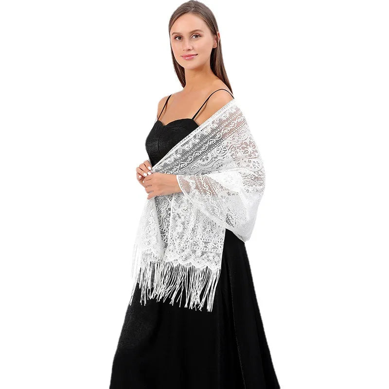 white lace shawl