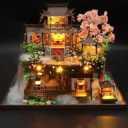 wooden dollhouse kit