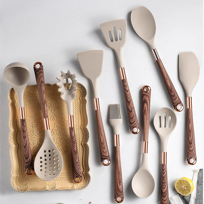 Rose Gold Silicone Cooking Utensils Set