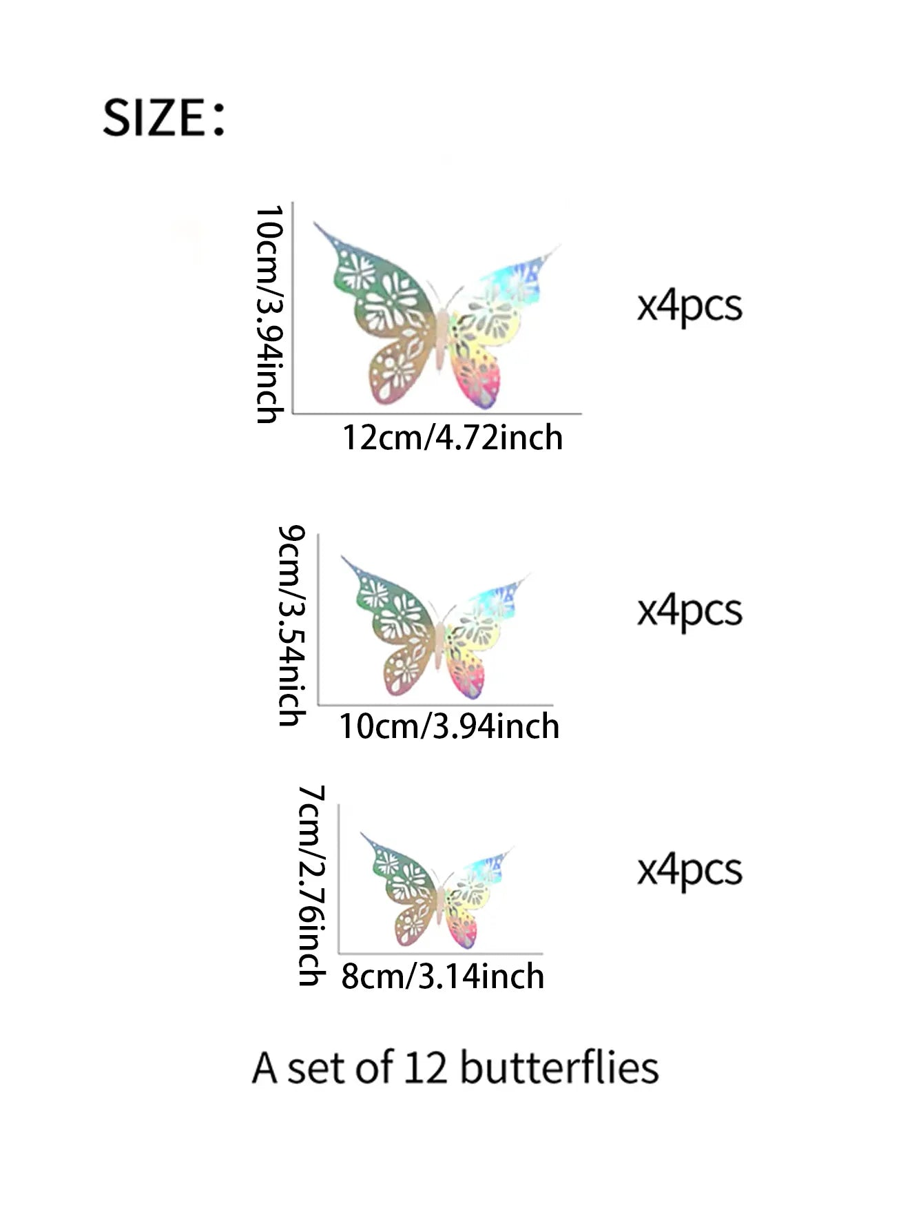 3D-Wandpapieraufkleber mit hohlem Schmetterling