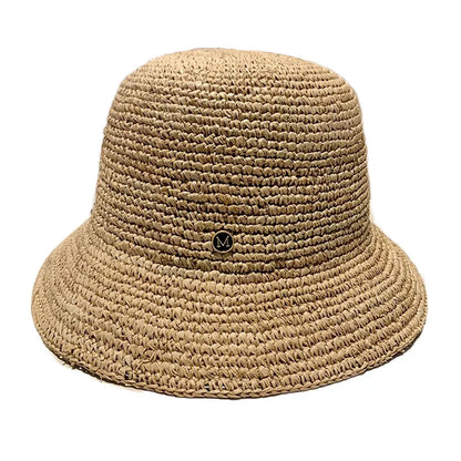 Women's Beach Sun Floppy Fisherman Crochet Straw Hat