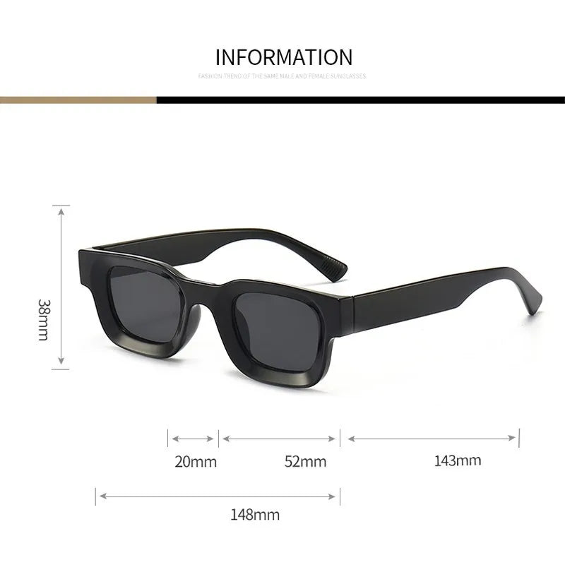 Tendance petites lunettes de soleil carrées UV400 nuances de mode pour femmes et hommes