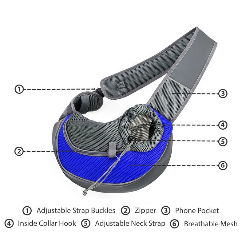 Outdoor-Mesh-Schultertasche für Haustiere