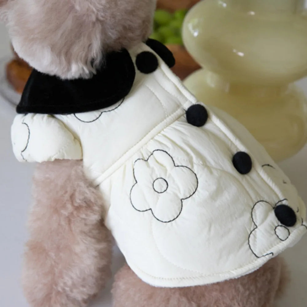 Warm Plush Lapel Coat for pets