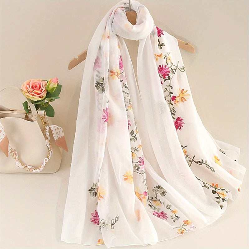 embroidered scarf