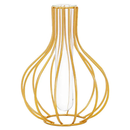 Vase en verre doré nordique moderne, décoration de maison