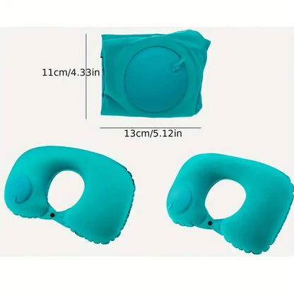 Push-Inflate U-Shape Neck Pillow