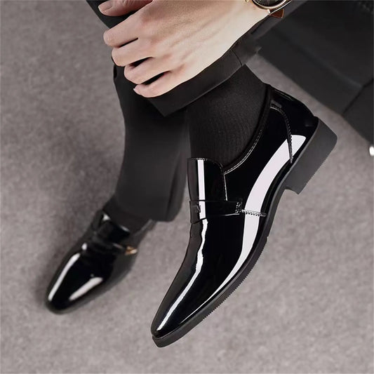 Men's Breathable Patent Leather Shoes