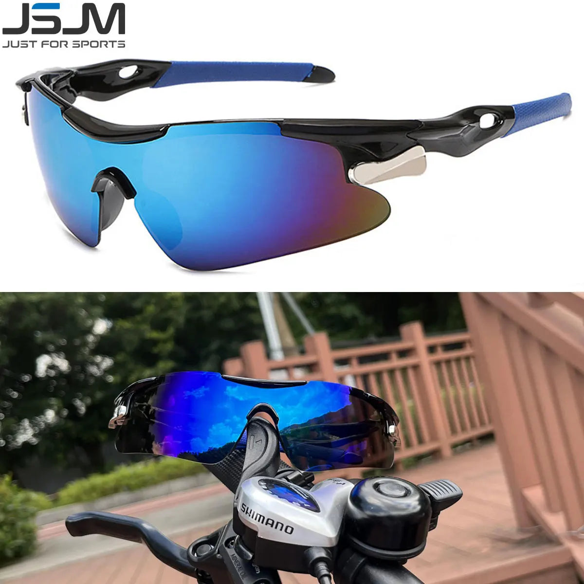 Lunettes de soleil de cyclisme en polycarbonate pour hommes