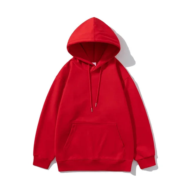 Solid Drop Shoulder Korean Hoodies