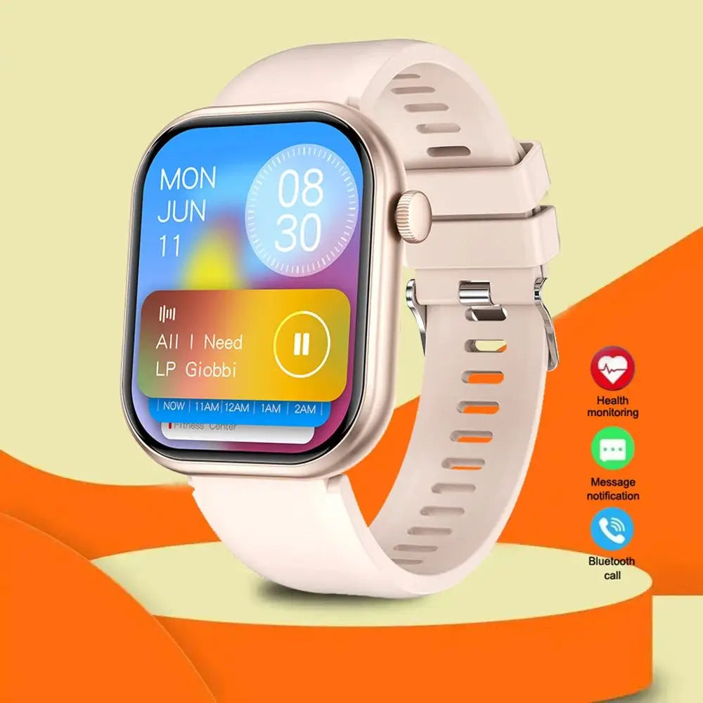 Unisex-Bluetooth-Fitness-Smartwatch mit kabellosem Laden