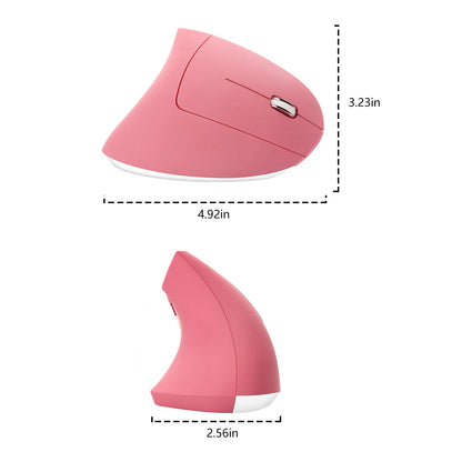 Pink Wireless Ergonomic Vertical Mouse