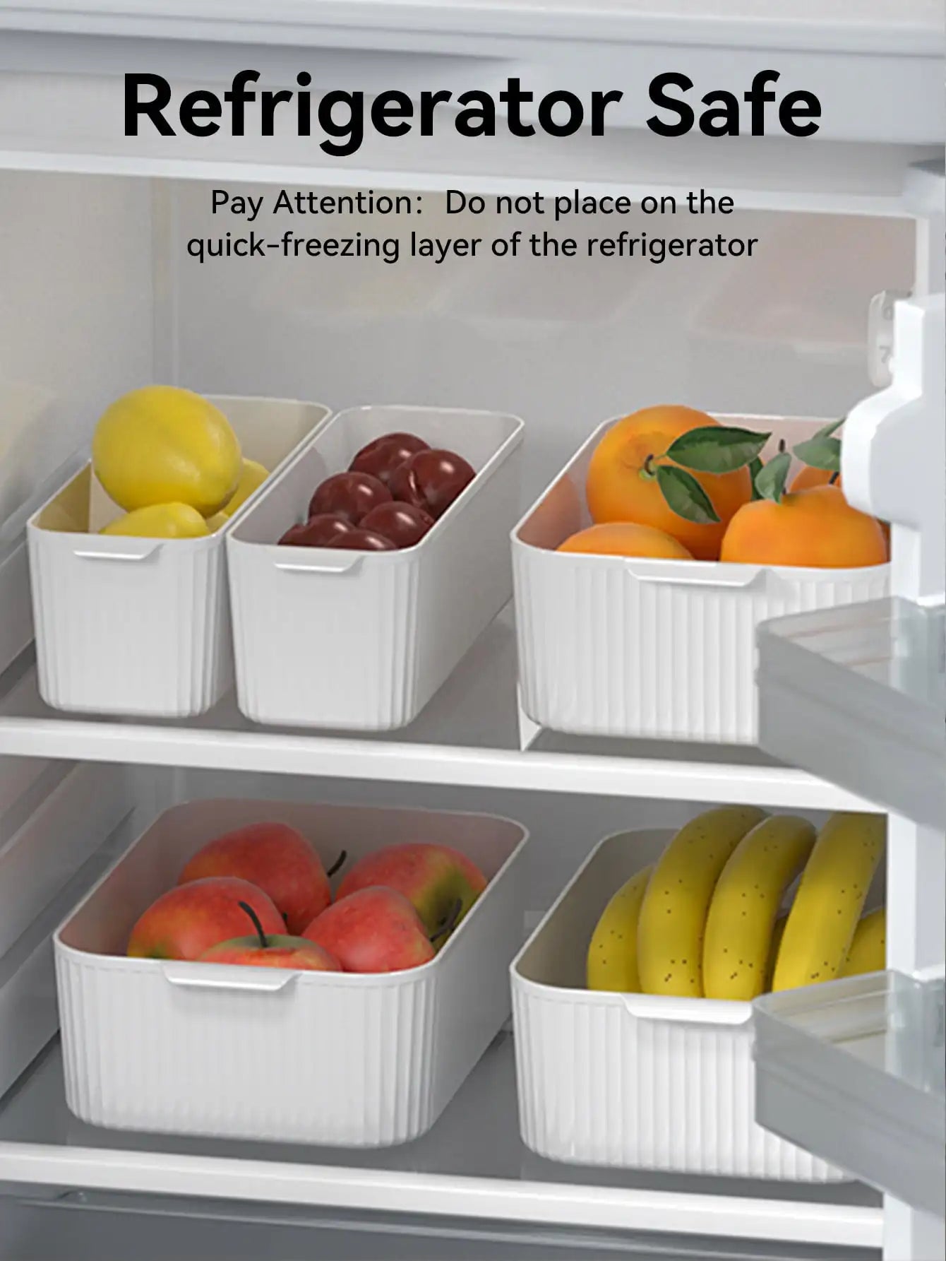 Multifunctional Plastic Refrigerator Storage Box for Kitchen