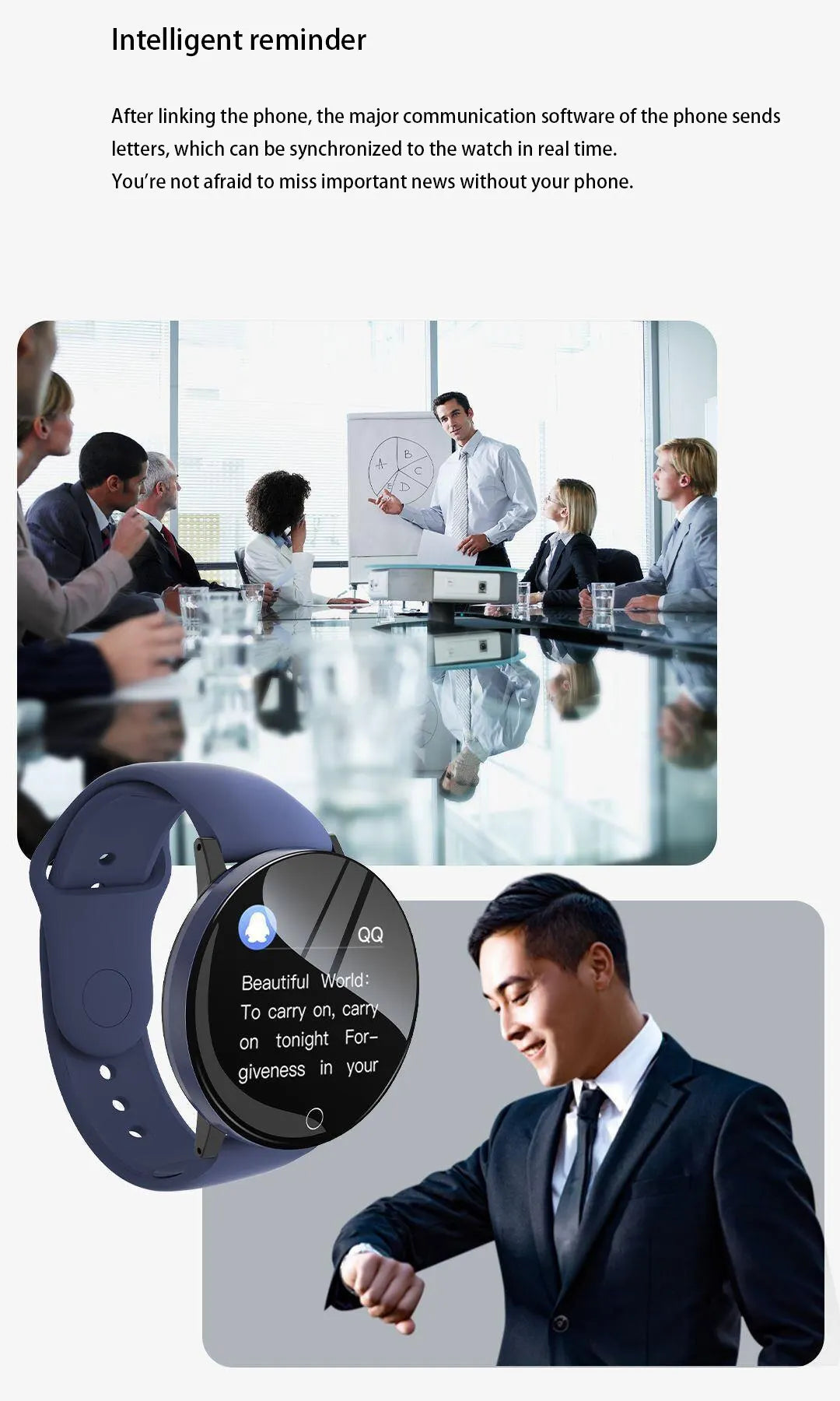 Unisex D18Pro Bluetooth Fitness Bracelet Smart Watch