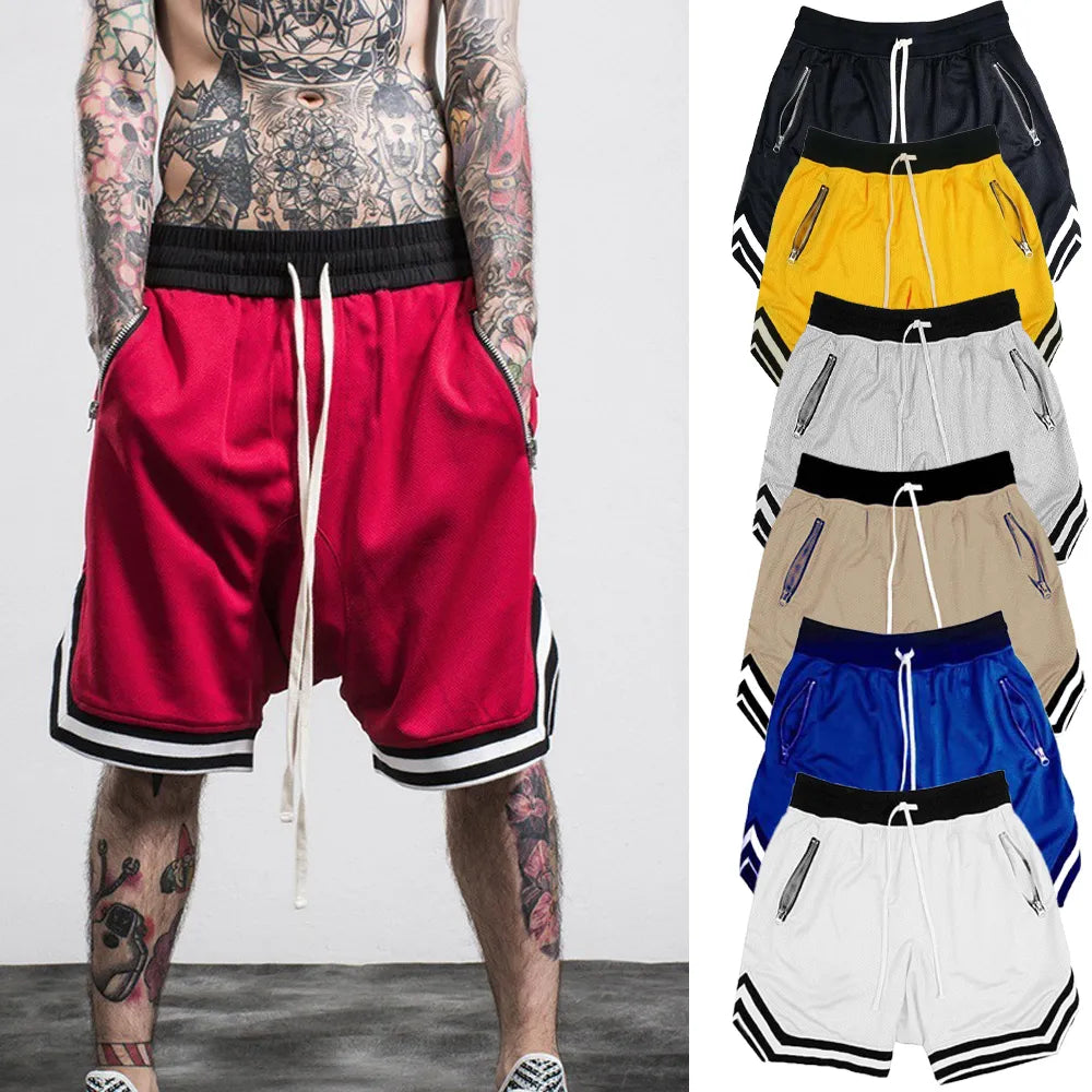 Schnell trocknende Mesh-Basketball-Turnshorts für den Sommer