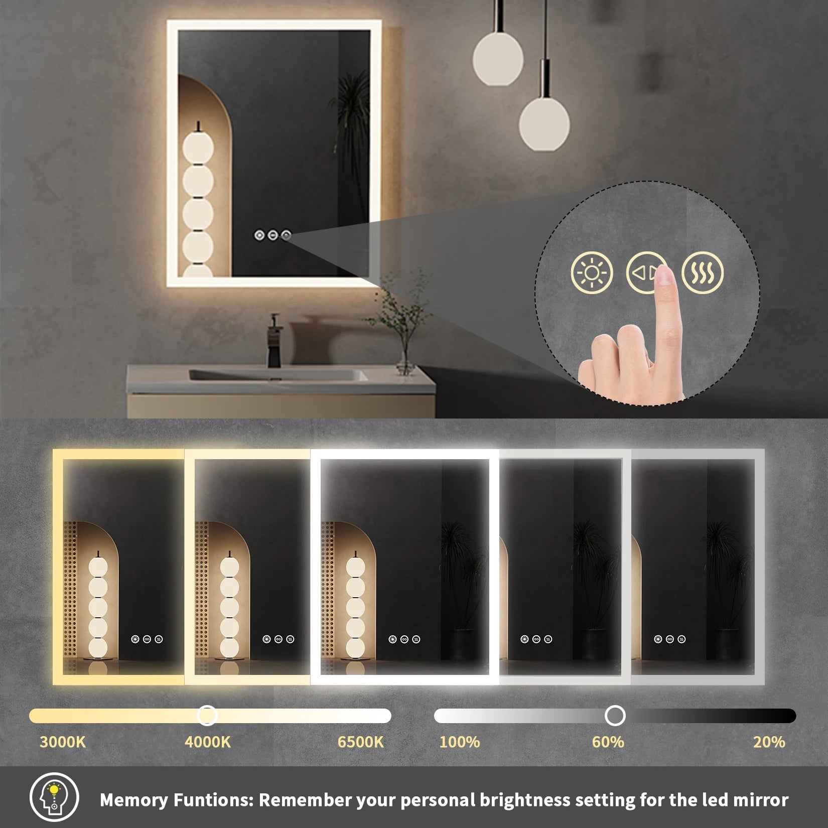 wall mounted mirror