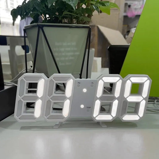 USB-Powered 3D LED Digital Wall Clock