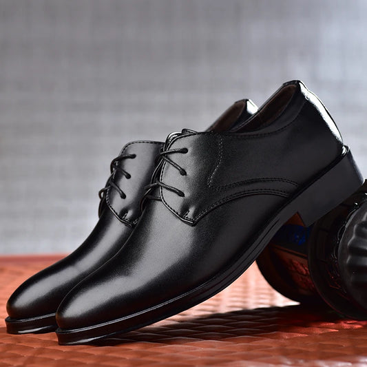 Italian Oxford Patent Leather Men's Dress Shoes