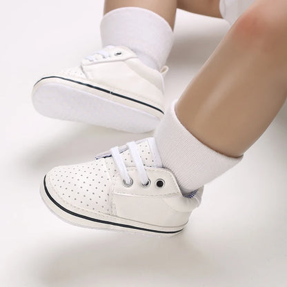Mehrfarbige Baby-Sneaker aus PU-Leder mit weicher Sohle