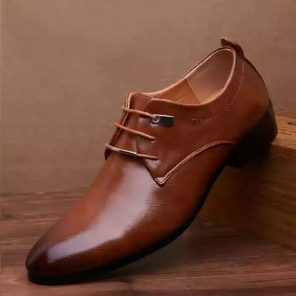 Chaussures habillées en cuir à enfiler pour hommes