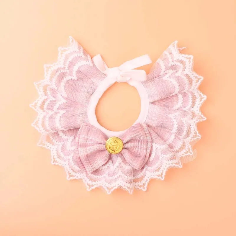 Collier pour chien en perles de ruban de soie avec pendentif