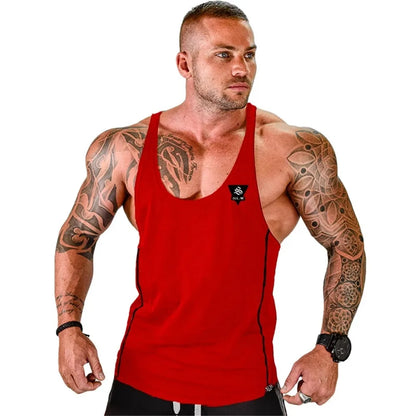 Bodybuilding-Tanktop aus Baumwolle für Herren