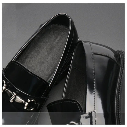 Thick Sole Breathable Leather Loafers