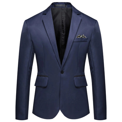 Men's Single Buttons Formal Business Suit Blazer