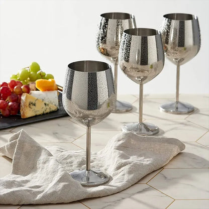 Verres à vin et à cocktails incassables en acier inoxydable