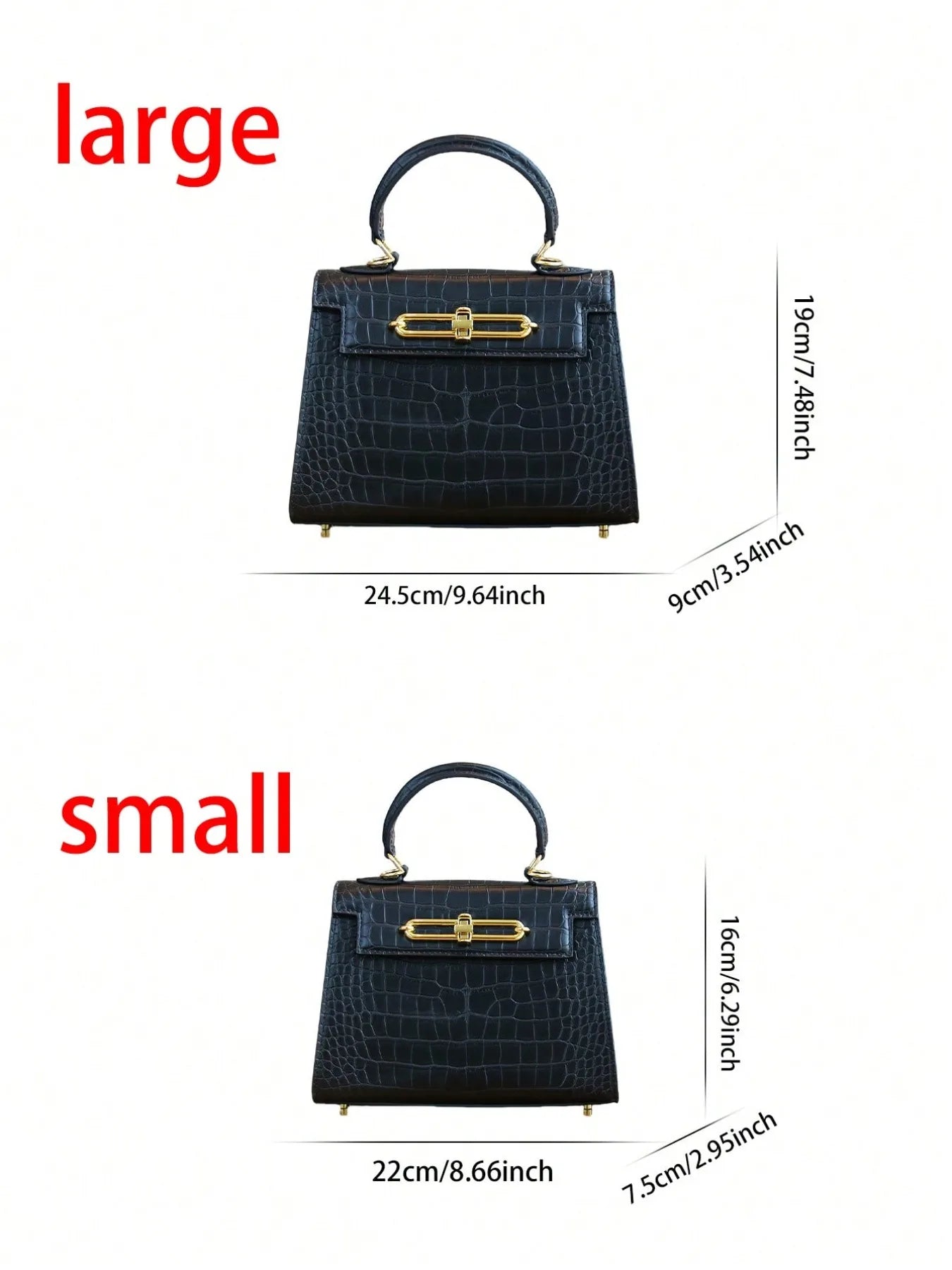Crocodile Pattern Shoulder Zipper Retro Bag