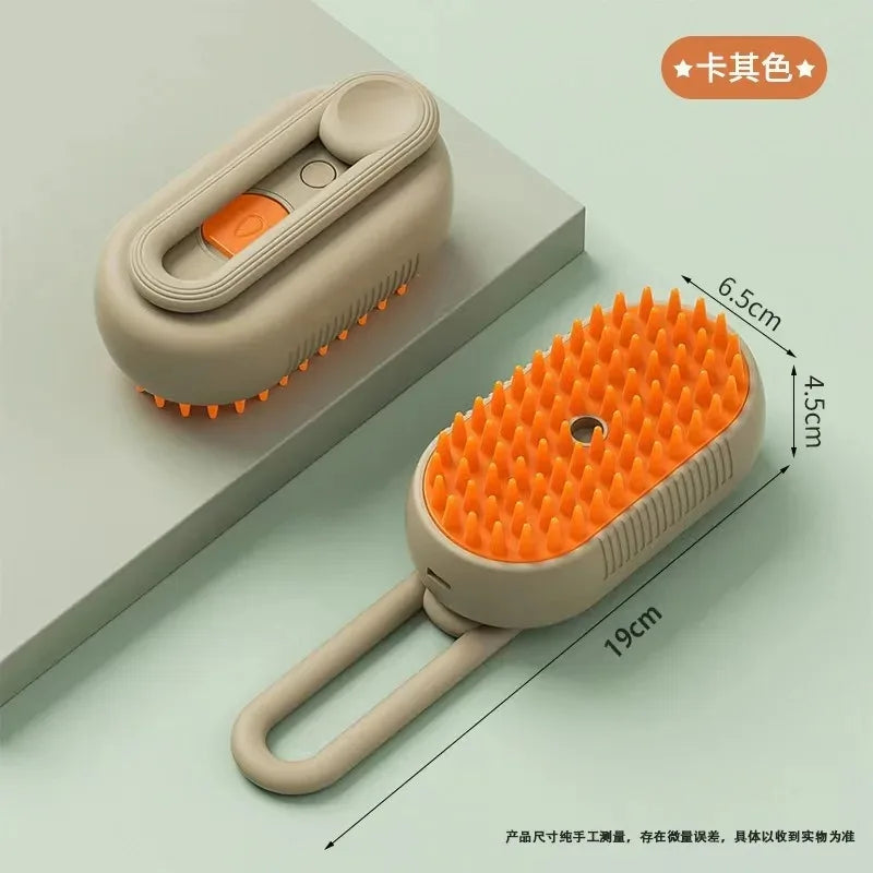 Brosse à poils de chat à pulvérisation électrique, brosse à vapeur pour chien, toilettage pour animaux de compagnie