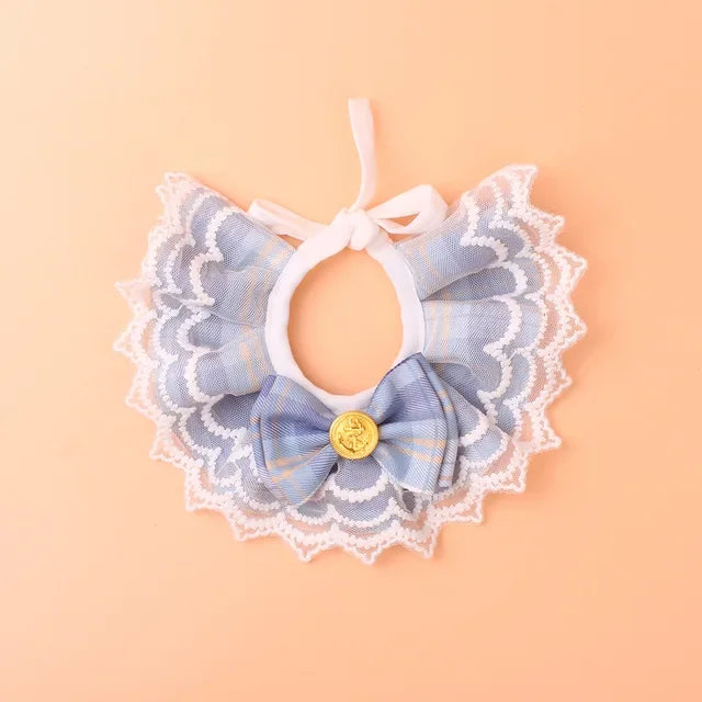 Collier pour chien en perles de ruban de soie avec pendentif