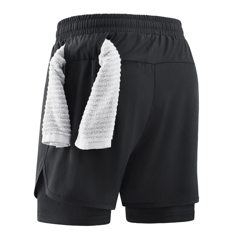 2 in 1 Summer Quick-Dry Men's Sports Shorts