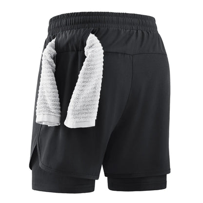 2 in 1 Summer Quick-Dry Men's Sports Shorts