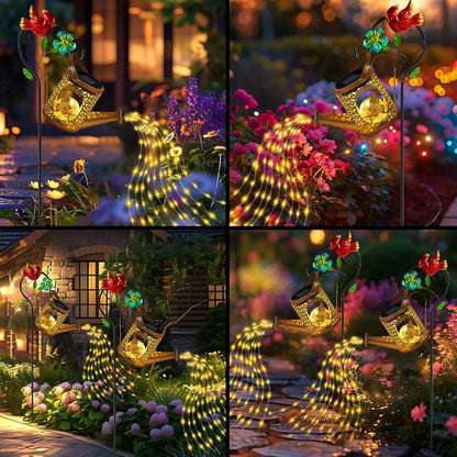 Solar Watering Can Cascading Lights
