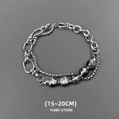 European Sterling Silver Couple Bracelets