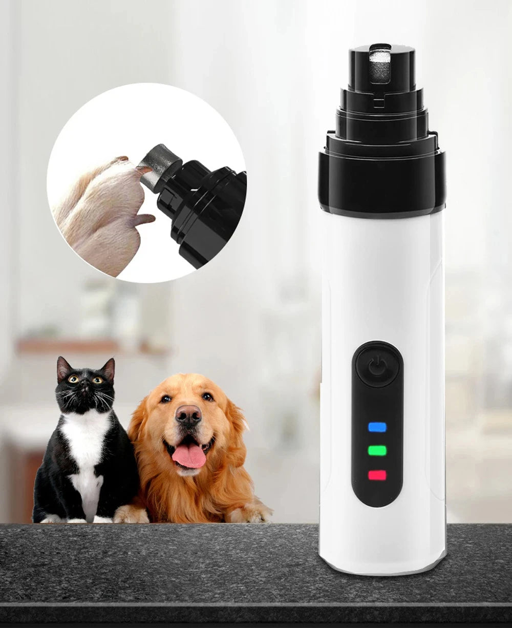 Broyeurs à ongles silencieux et rechargeables par USB pour animaux de compagnie