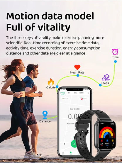 Unisex HD Touch Screen Sports Fitness Tracker Bluetooth Call Smartwatches