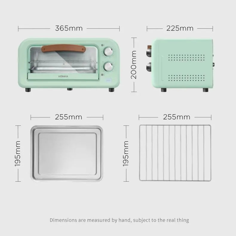 Green Kitchen 12L elektrischer Backofen-Bräter