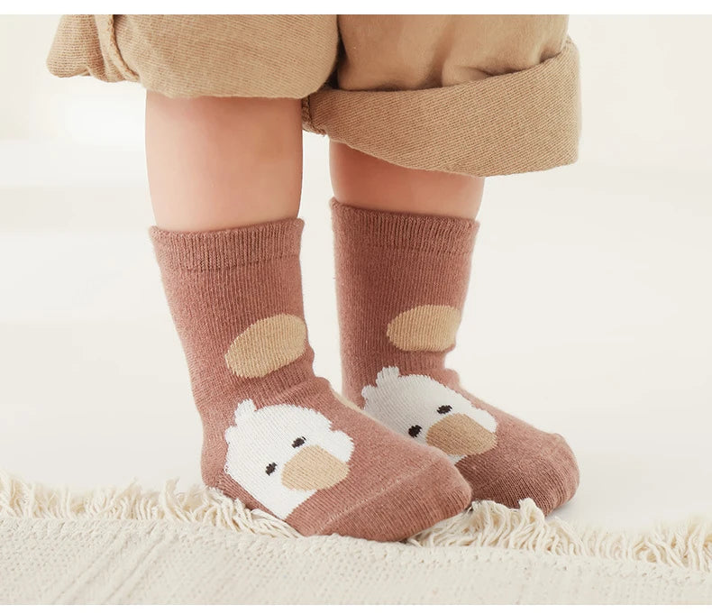 Chaussettes bébé en pur coton à imprimé dessin animé