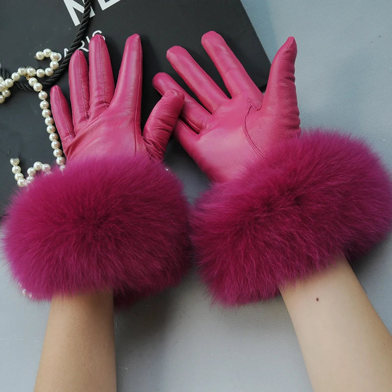 Women's Genuine Sheepskin Leather Gloves