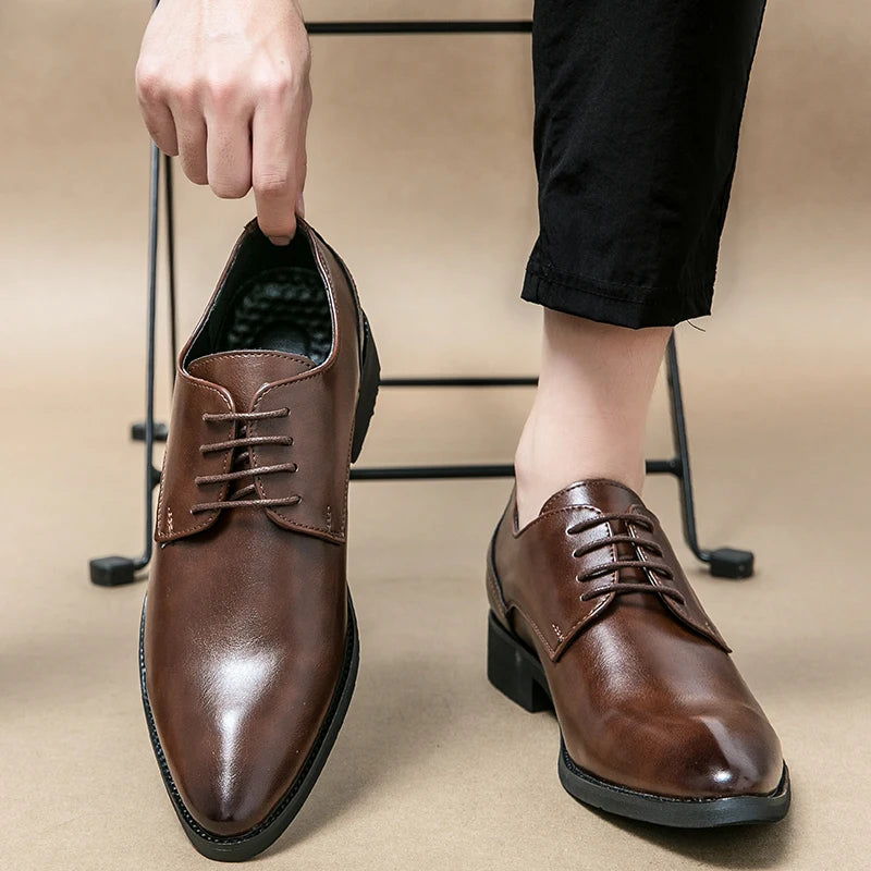 Chaussures en cuir décontractées de printemps pour hommes