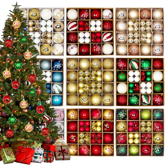 Multicolor Christmas Tree Ball Ornaments Set