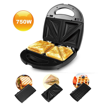 3 in 1 Electric Panini Press Waffle Toasters