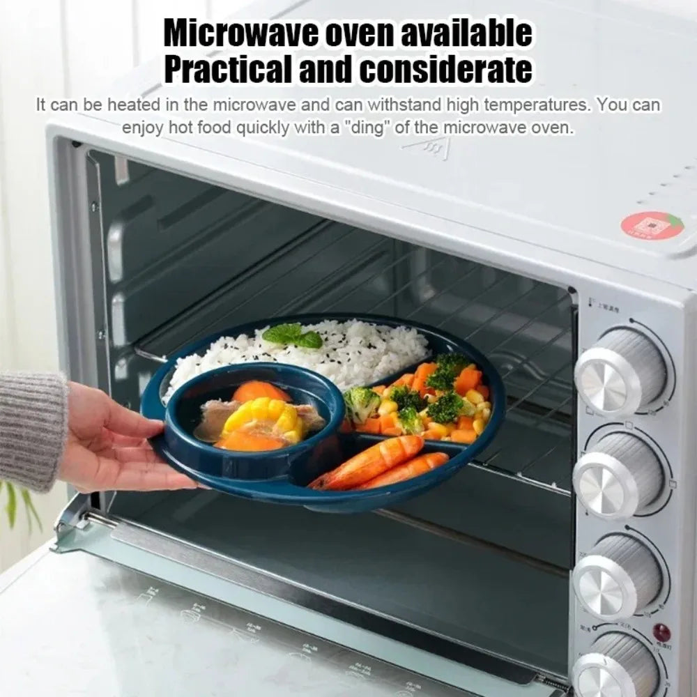 Round Divided Serving Tray Set