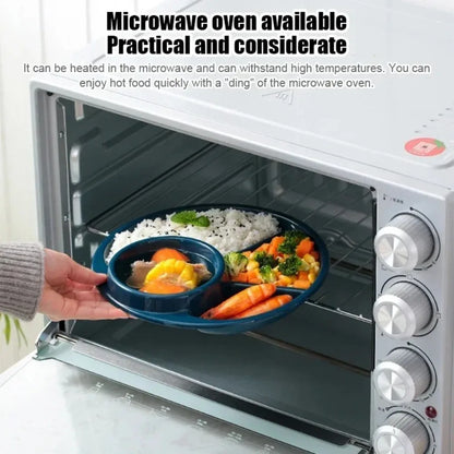 Round Divided Serving Tray Set