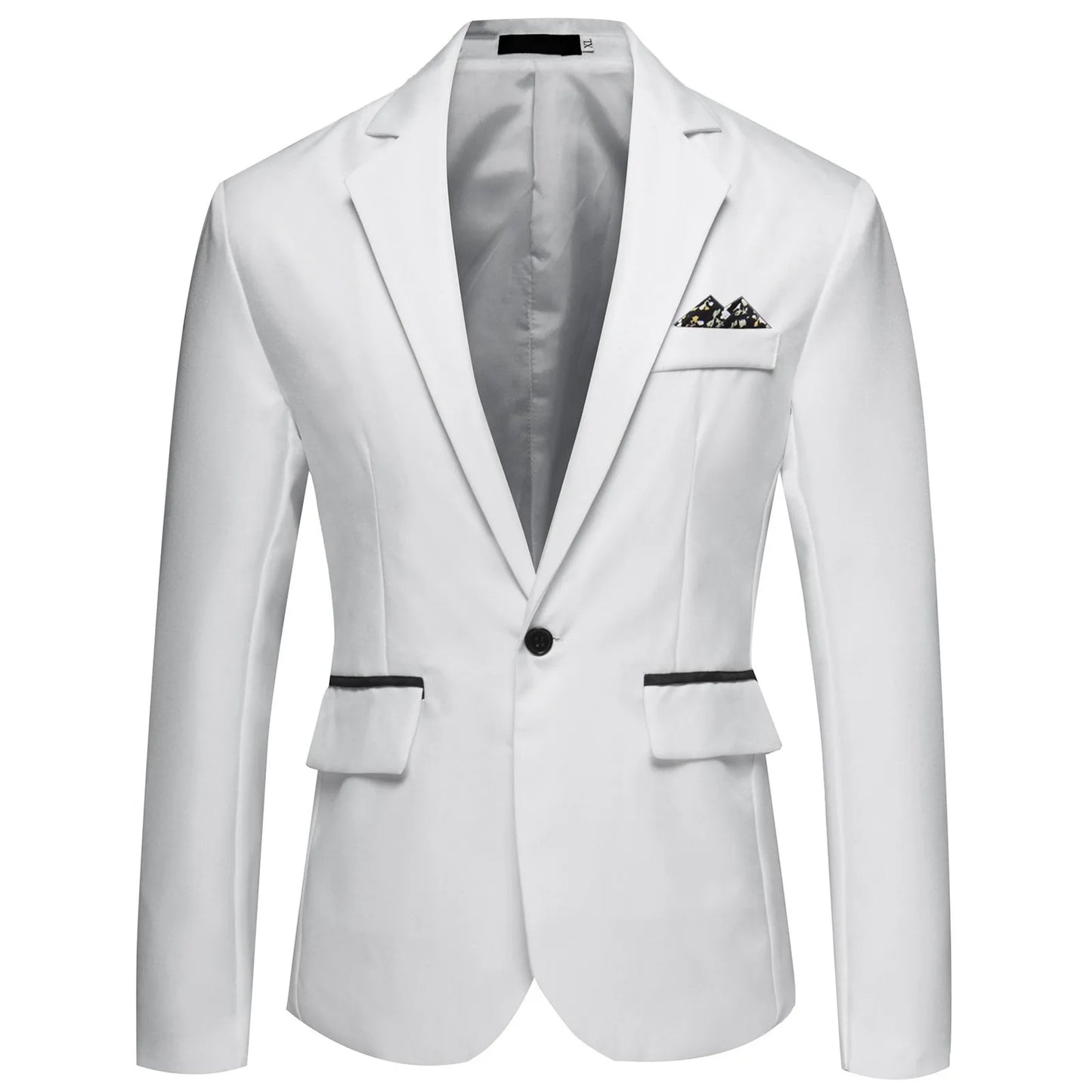 Blazer de costume d'affaires formel à boutons simples pour hommes